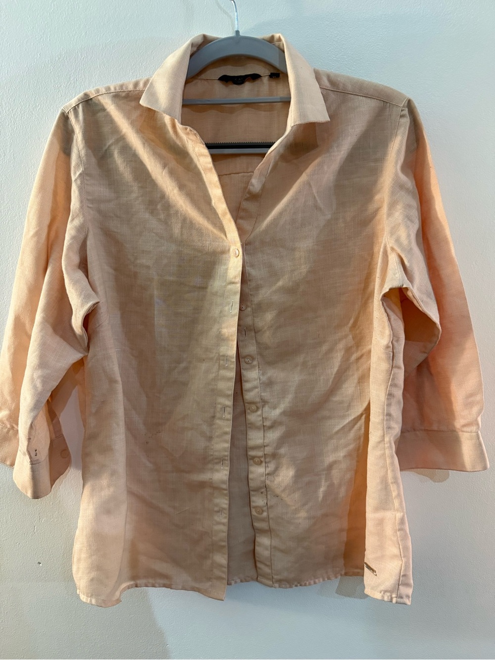 Park Avenue Woman Button-Down Shirt in Light Peach